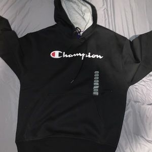 Black champion hoodie